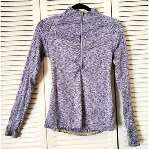 Athleta Space dye mockneck zip up
